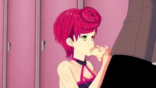Trish Una is caught by a partner in the locker room and gets fucked hard Jojo´s Bizarre Adventure