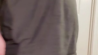 Fatty strips, shows huge tits and belly