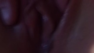 Sloppy wet pussy gets filled with cum