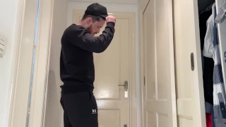 Flexing and farting muscular jock