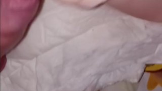 Diaper sissy fucks pussy