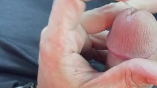 So much precum followed by a fat nut!! All while driving 1/2
