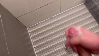 18yr old Latino boy almost got CAUGHT jerking off in gym bathroom