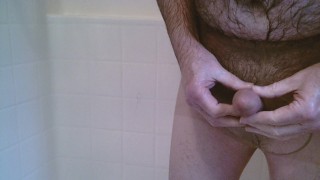 Pantyhose cock shower