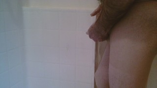 Pantyhose cock shower