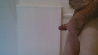 Pantyhose cock shower