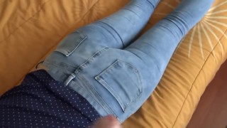 Full video, come cum in my ass with the jean on, the beautiful wife of my best friend asks me
