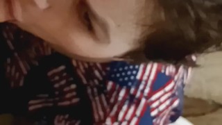 Bj cum shot to wife's mouth