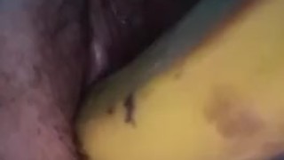 SEXY GIRL MASTURBATES WITH A BANANA 😈🍌