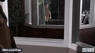 Men - Ty Mitchell And Reese Rideout Fuck In The Bedroom While Their Neighbour Watches Masturbating