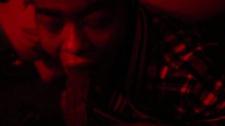 Sucking big black dick