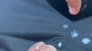 (2/2) cumming hard on the side of the road !!