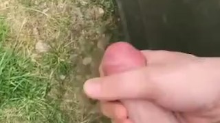 Shooting my load outside a car! Cumshot!