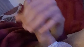 Sissy crossdresser in fishnets fucked with big dildo