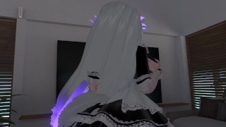 Maid cat femboy gets used by master over and over again
