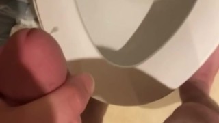 Jerking off my huge white cock and shooting a huge cumshot