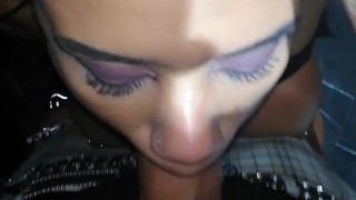 Submissive slut gets all her holes fucked in public at the nightclub bathroom (POV)