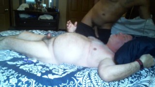 Kennie Jai poses at a burgler to jerk off bear