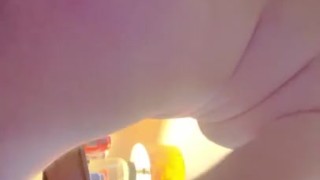 Chubby bi guy has fun bouncing on vibrator pt 1