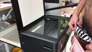 SWIPPED MY DICK ON THE SCANNER AT THE OFFICE WHERE I WORK