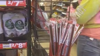 Cute Brunette At Store