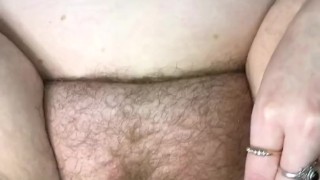 Toying my fat hairy pussy while he fucks and CUMS in my TIGHT ASS 🔥