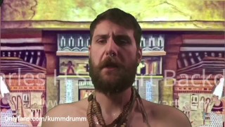 Egyptian milks the Pharoah's prostate and gets covered in cum