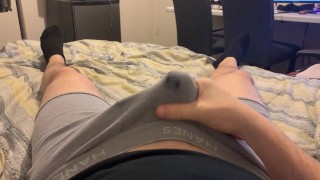 Cum Drizzles Out Of My Underwear (Hot Guy Cumming In Boxers)