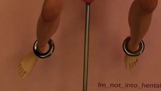 Anime catgirl gets fucked by a sex machine, furry animation 3d.
