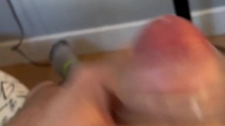 LOTS OF PRECUM, A SCREAMING ORGASM, AND A PRECUM-LEAKING PISS