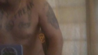 Watching Max Konnor porn while anal riding huge dildo