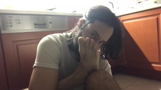 Self foot worship getting into it lick my soles