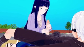 NARUTO Hinata gives a blowjob with her big tits and rides a cock until cumming Anime Hentai 3D