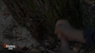 ITALIAN guy gets CAUGHT while MASTURBATING in the WOODS!