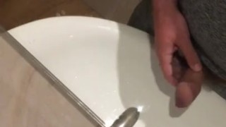 Pissing in a public sink