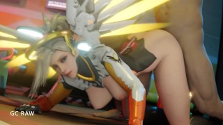 Mercy deep fuck at the airport. Overwatch