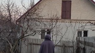 Winter walk in the evening garden