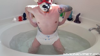Double Diaper Bath Soggy Puppy Boy