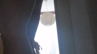 My big dildo fucked me in the door