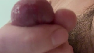 Japanese guy hand job eagle wings style, squirting with touching bell-end. uncensored