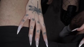 Nail'd ep.13: White French Stiletto Nails Handjob & Sucking (Trailer)