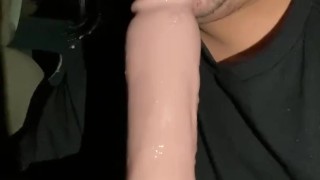 DEEP THROAT TRAINING - DAY 3 - THROAT PIE IN PUBLIC