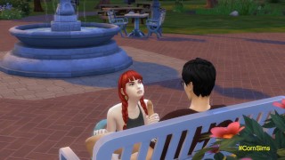 The Sims Ep.3 Double blowjob in the park with voyeur