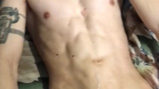 TORTURING HIS ROCK COCK EVEN AFTER HE CUMS!!