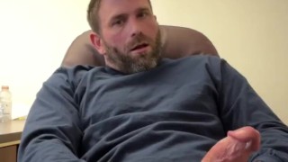 Boss taking a break from work to drain a load