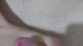 Huge cumshot with closeup on dick