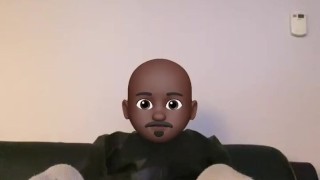 Black Memoji male feet in socks
