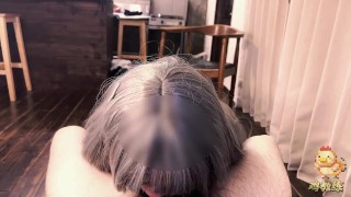 美女推口交，黑色丝质吊带狗插，停不下来