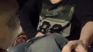 jerking off in the chair