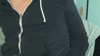 Making a mess on my hoodie